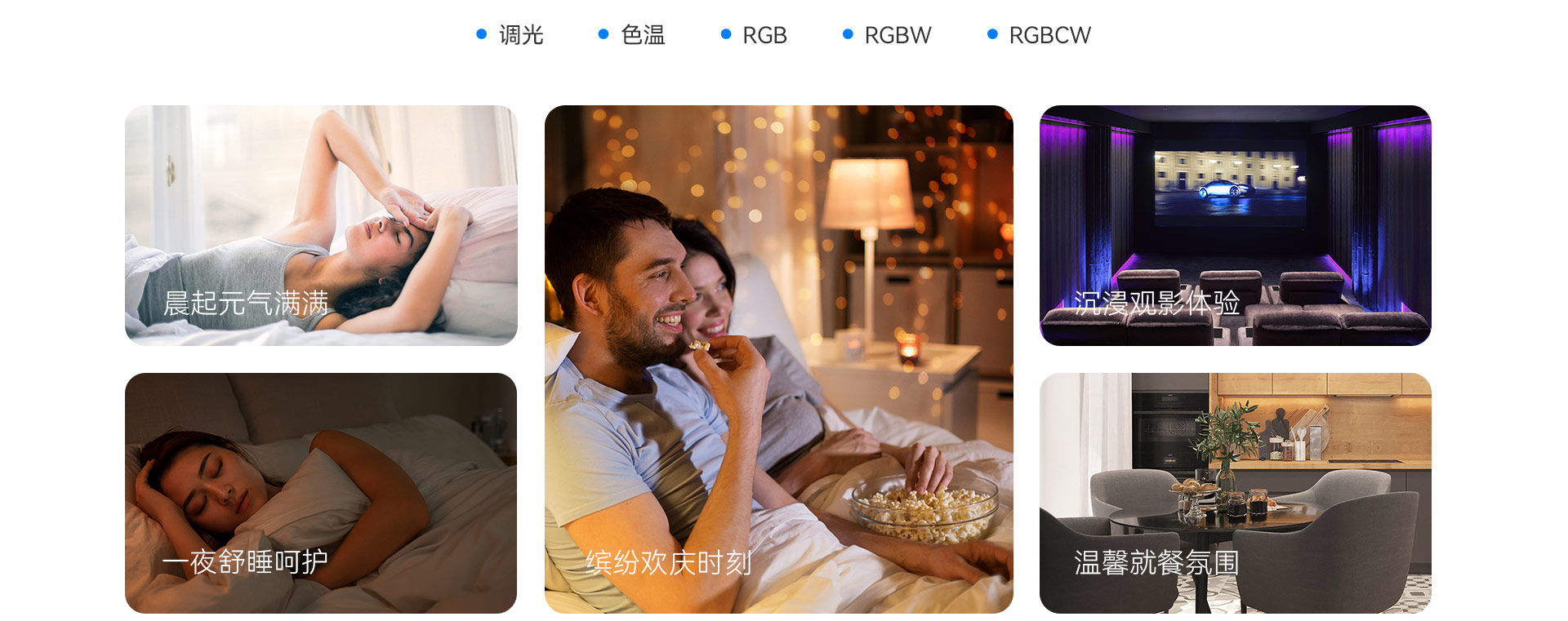 新增RGBCW控制，調(diào)光調(diào)色全面出色